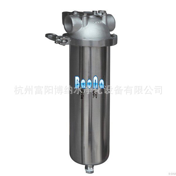 不锈钢10寸单芯过滤器前置过滤器1寸口不锈钢滤瓶不锈钢滤壳