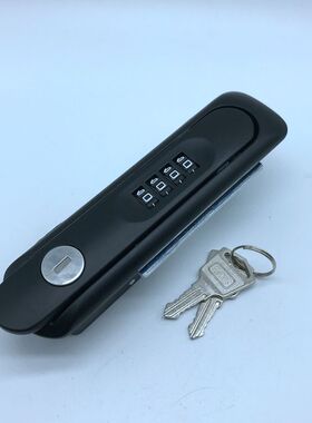 MS819黑色密码锁，四位机械密码平面锁，电柜门锁，通讯柜门锁