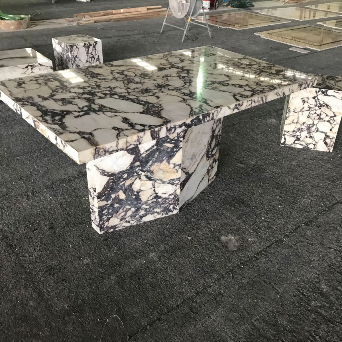 进口天然大理石茶几客厅家用设计师小户型丽宝格奢石轻奢小桌子图片