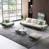 意式 轻奢免洗科技布沙发客厅小户型北欧现代简约直排三人位沙发