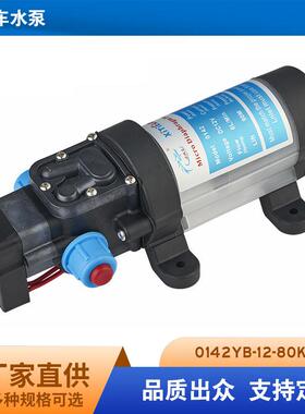 供应智能新款风扇洗车泵自吸12V80W洗车水泵电动高压微型隔膜泵
