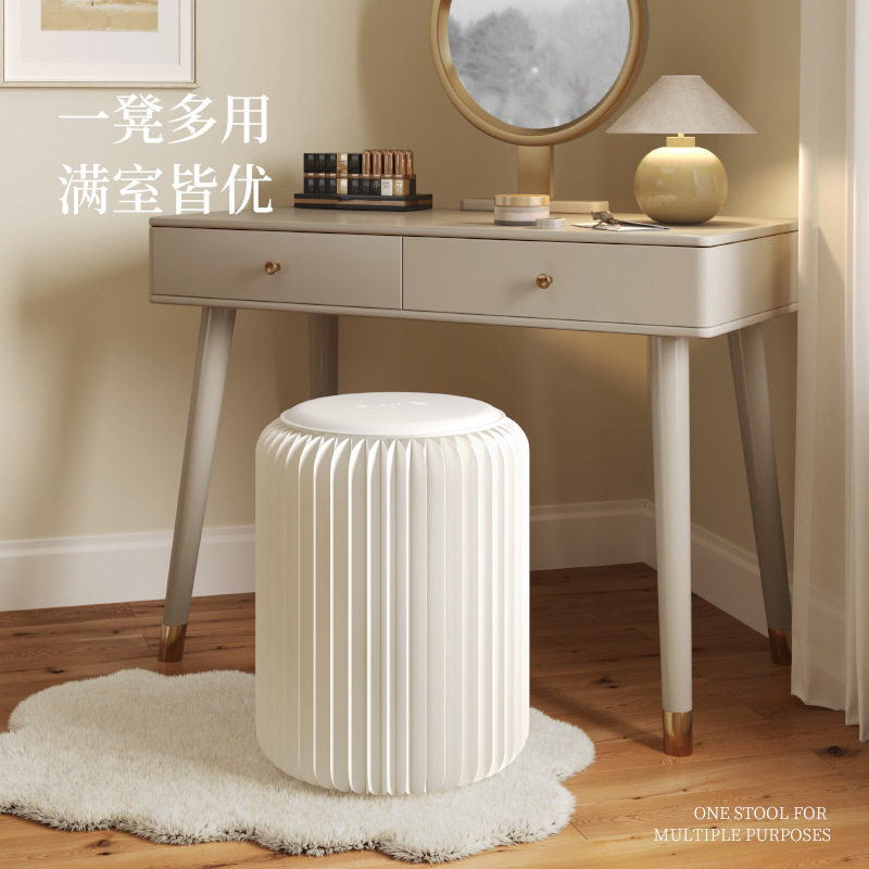 纸森林折叠风琴纸凳子便携式圆凳轻奢小型网红店门口家用儿童矮凳