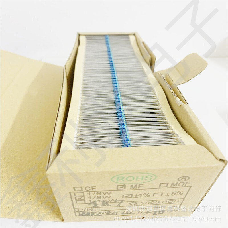 1/6W 1% 0.125W 金属膜电阻 五色环 1/8W 4.7K 5.1K 5.6K 6.2K