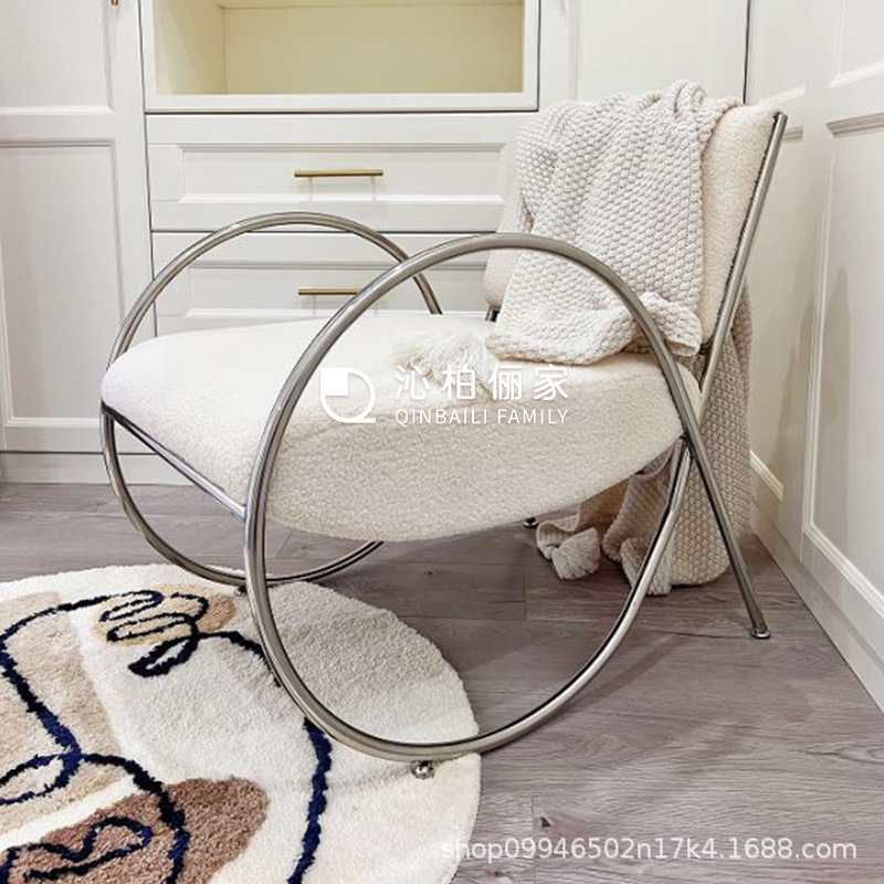 现代简约客厅阳台网红单椅北欧单人沙发椅小户型轻奢懒人休闲椅子