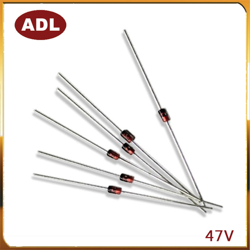 奥德利 BZX55C47V DO-35 稳压二极管2/1W 47V0.5W稳压玻璃管 厂家