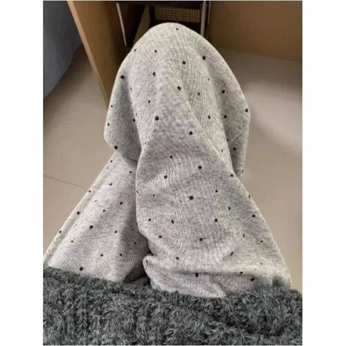 高腰波点运动休闲裤女宽松薄款
