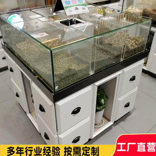 直销商场茶叶展示柜子茶庄茶室花茶展示架茶叶店茶饼格子柜厂家