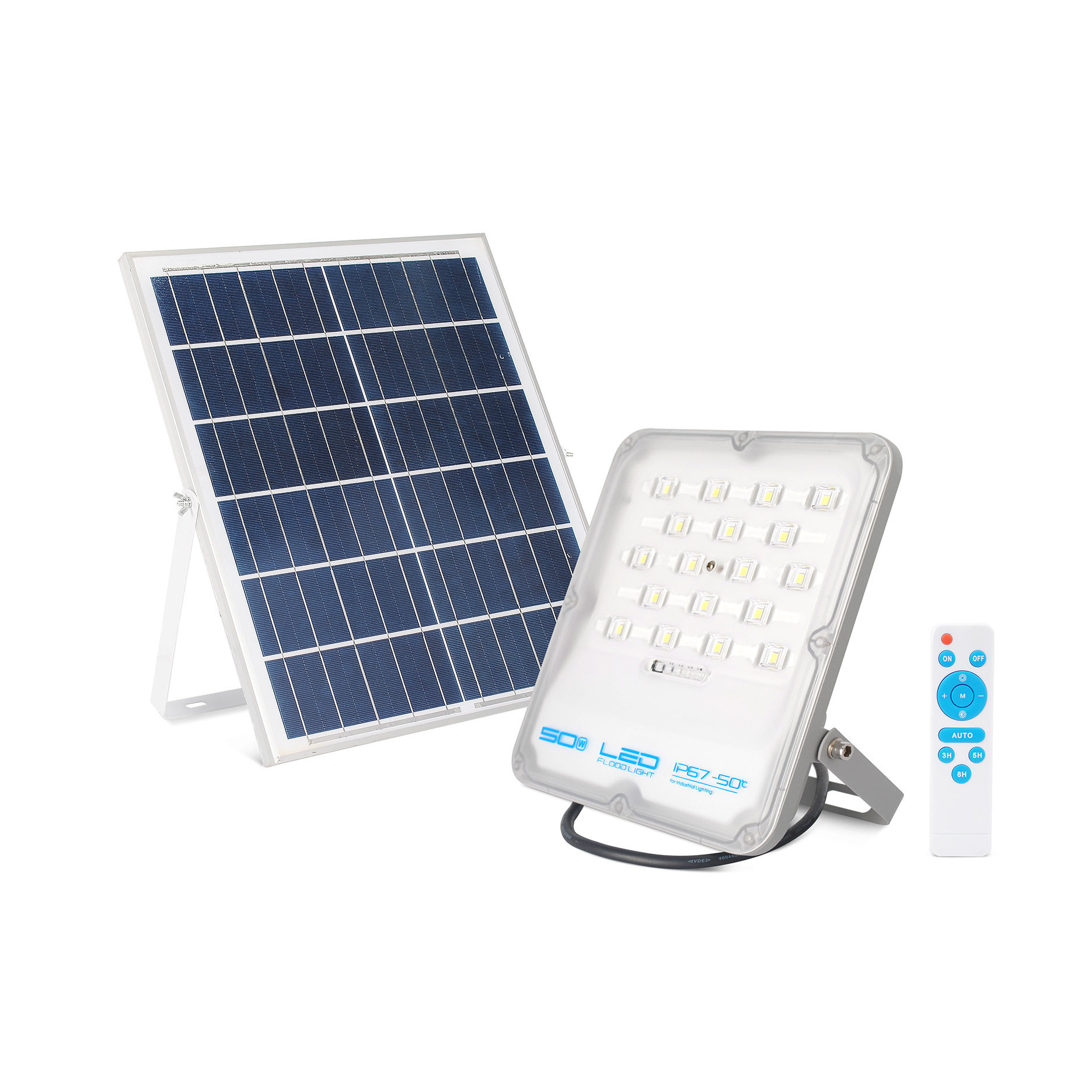 太阳能投光灯 轻薄款 续航长久 高亮LED 500W 透镜配光 提升光效