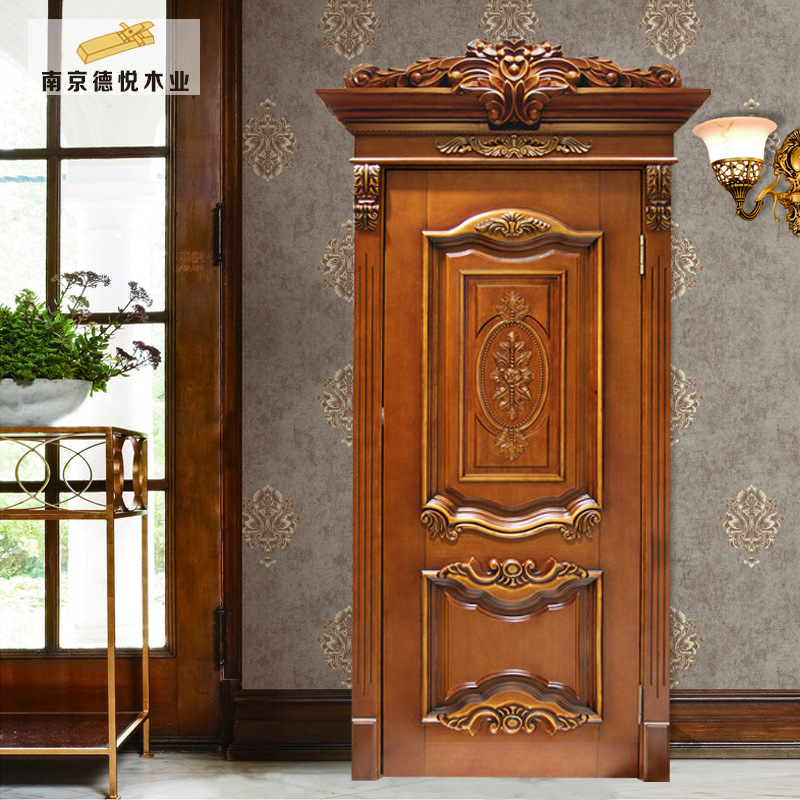 木门工厂 可订雕花实木门 欧式房门 卧室整套烤漆门