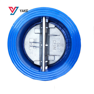 止回阀 球墨铸铁双瓣对夹蝶式 铸铁逆止阀 16Q DH77X