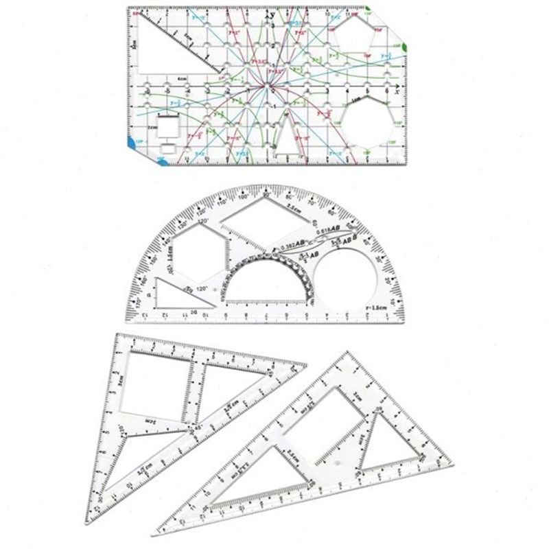 数学推演尺子初中中o考专用三角函数多功能带根号的四方一套高精