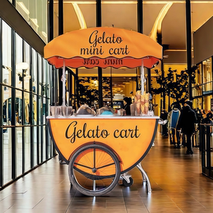 网红摆摊餐车促销车集市流动手推车多功能户外移动商用展示摊位车