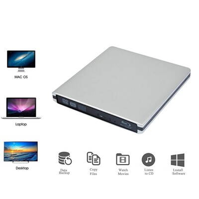 External Blu Rlay DVD Drive 3D SB 3.0 Portable Bluray DVD CD