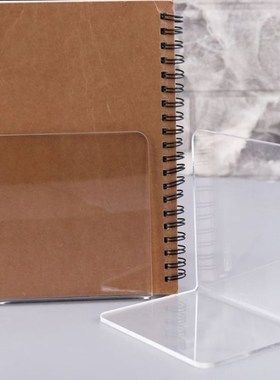 2Pcs Clear Acrylicp Bookends L-shaped Desk Organizer Desktop