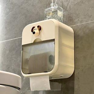 高端卫生间厕纸盒厕所纸巾卷纸置物架壁挂式 免打孔卫生纸抽纸防水