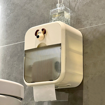 高端卫生间厕纸盒厕所纸巾卷纸置物架壁挂式免打孔卫生纸抽纸防水