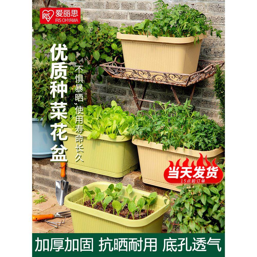 爱丽思长方形花盆大号塑料阳台种菜盆蔬菜种菜专用箱种植箱爱丽丝