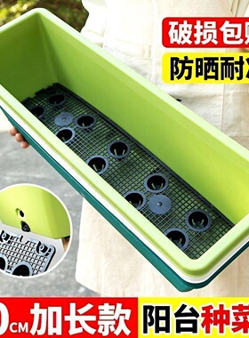 长方形塑料花盆草莓种植盆家庭种菜盆阳台种菜专用箱长条霍伦神器