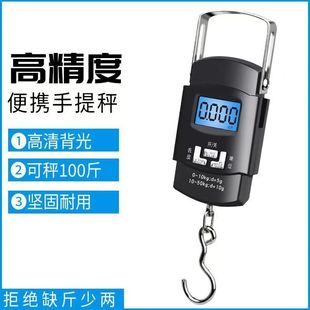 迷你称鱼器手拿小巧吊勾小称 高精度手提电子秤家用弹簧小型便携式