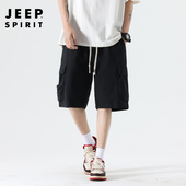 男夏季 短裤 新款 速干五分裤 吉普JEEP短裤 休闲运动工装 宽松大码 男士