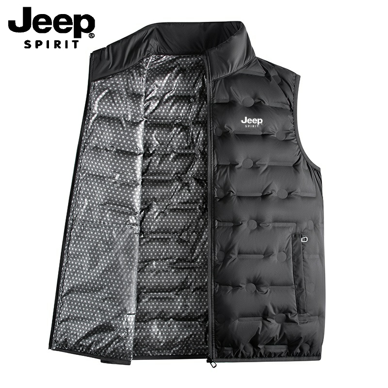 JEEP吉普立领羽绒马甲男款