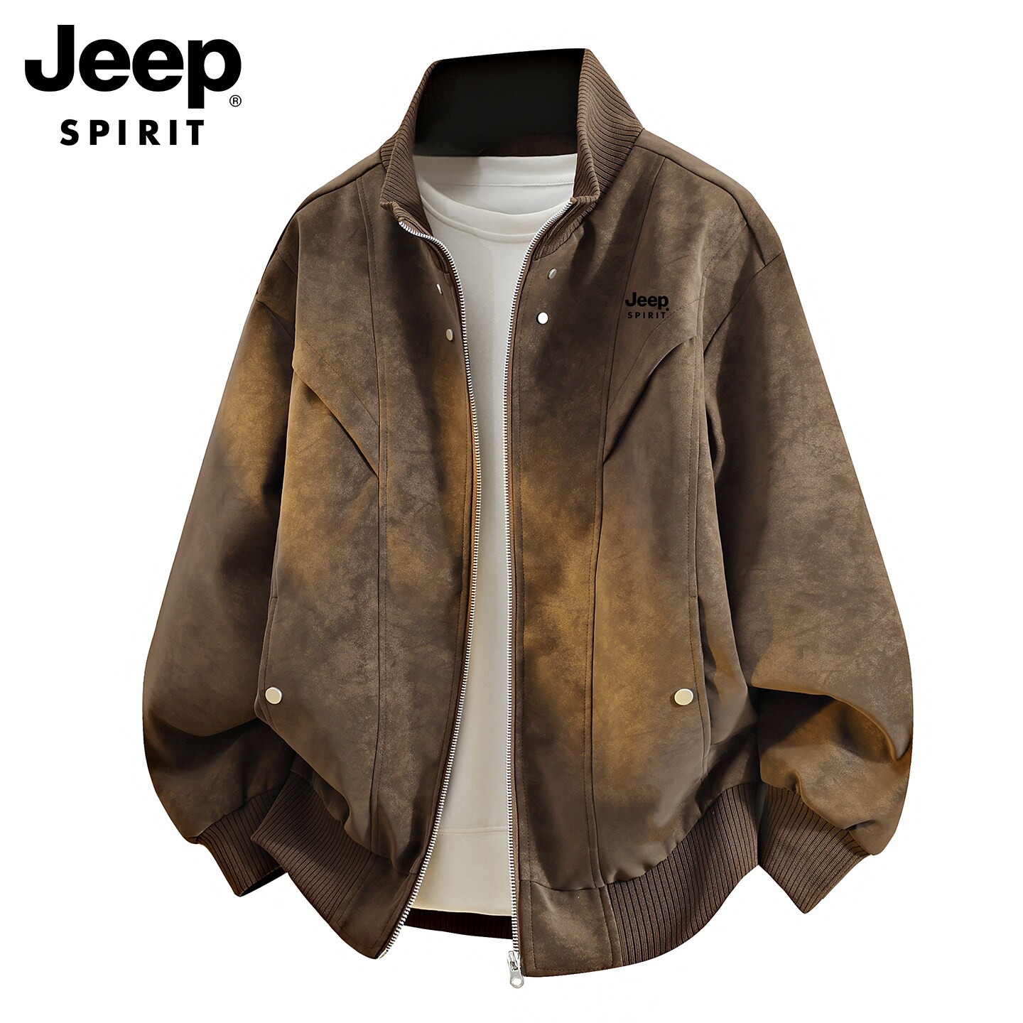 吉普JEEP夹克男春秋季官方皮衣男外套2026新款保暖麂皮绒高级感