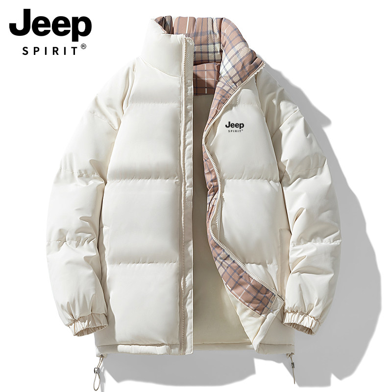 吉普JEEP羽绒棉服男冬季2024新款面包服棉袄子加厚保暖棉衣外