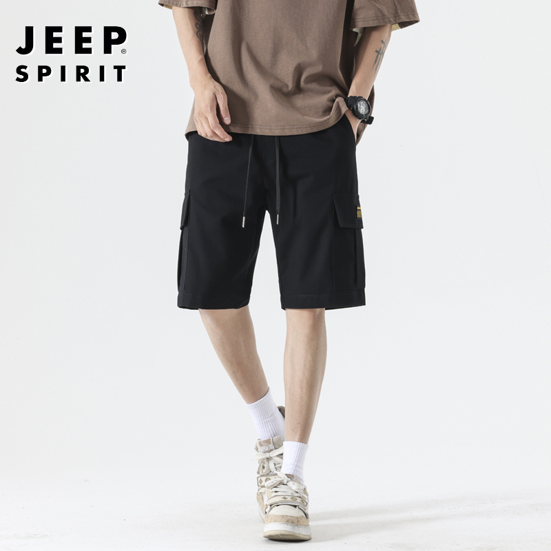 吉普夏季新款冰丝速干短裤冰丝