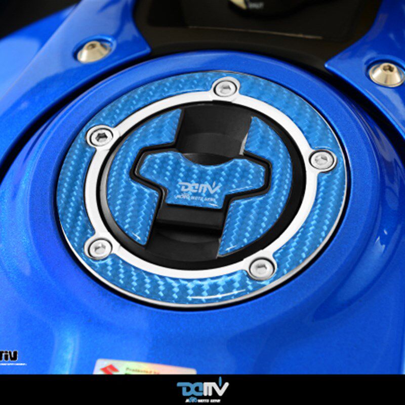 DMV 适用SUZUKIm铃木 GSX250R DL250 GW250 红蓝碳纤维油箱盖贴纸