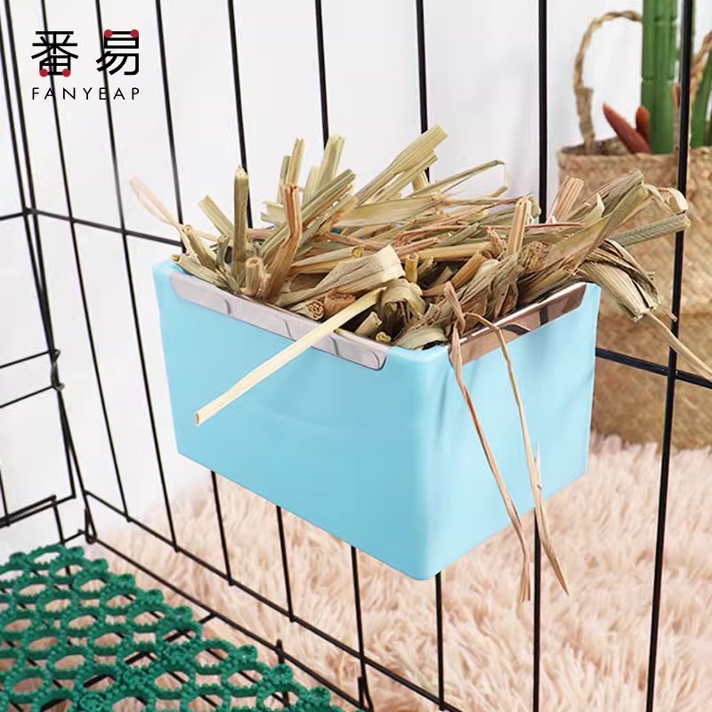 宠物食盆/兔子A1P243-喂草器固定内置食器荷兰猪外置固定草