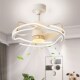 网红餐厅风扇灯2024年静音大A风力吊扇灯饭厅卧室一体电扇灯北欧