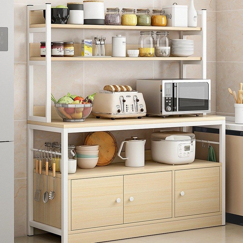 厨房置物架d落地多层储物架多功能橱柜微波炉烤箱收纳架柜子置物,厨房/烹饪用具,微波炉置物架,淘宝优惠券,粉丝福利购,淘宝优惠卷