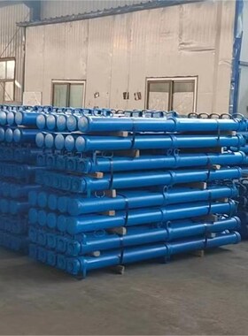 DW3.5m单体液压支柱大行程 带证巷G道支护用 蓝色立柱子 鸿业供应