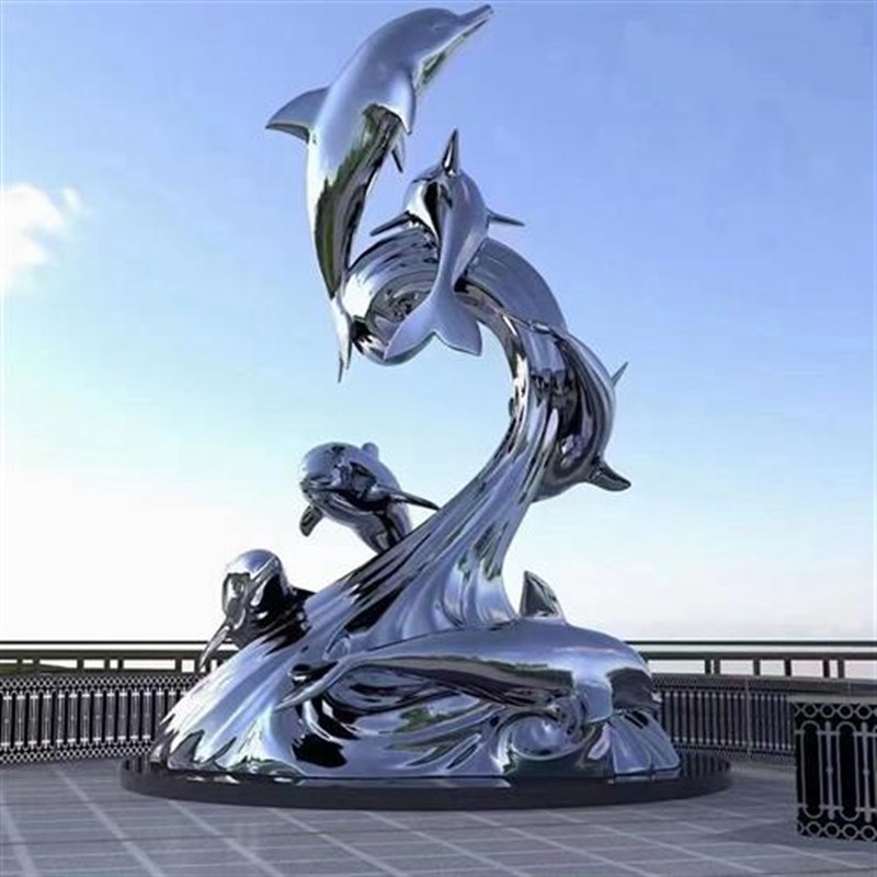 不锈钢雕塑创意广场公园林景观城市商圈O打卡地标志金属塑像