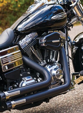 KU哈雷用滑翔改装黑色空气v滤清器软尾戴纳电镀大流量进气空滤滤