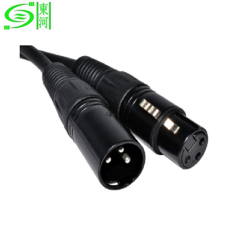 黑色卡农线摇头灯DMX平衡线信号卡侬公母话筒舞台音响设备帕灯线