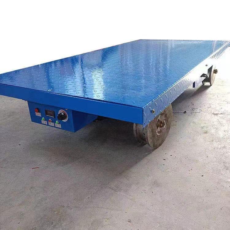 按需生产电动平板轨道搬运车 大棚温室果园电动多功能运输车