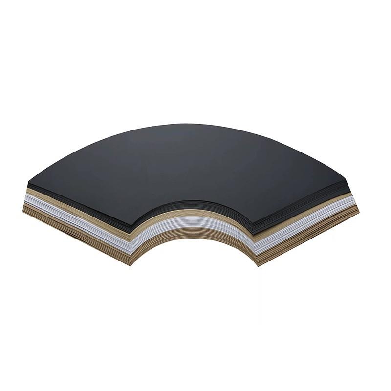 加厚扇形卡纸书法临摹绘画厚硬卡纸手卡纸黑色白色牛卡牛皮纸扇面