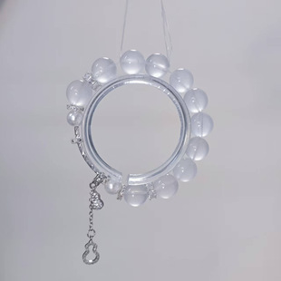 【云间月】天然奶白晶水晶手链少女时尚招桃花手串送闺蜜礼物手串