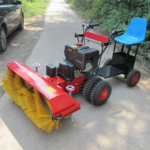聚仁小型扫雪机手推式滚刷式清雪机手推式汽油扫雪机器设备批发