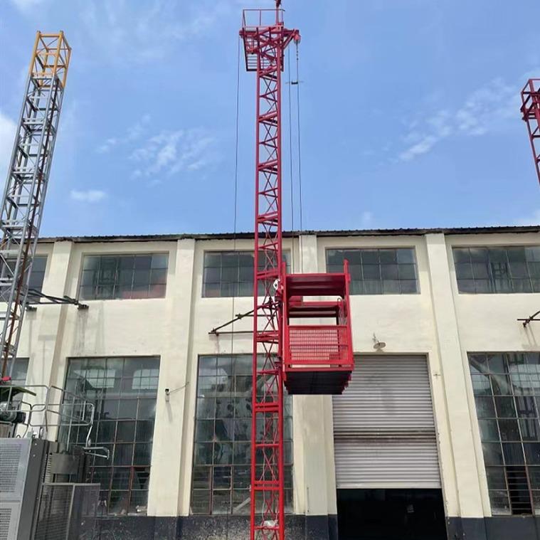 2026河北工地施工升降机双吊篮升降机双笼货梯一柱两吊效率高