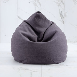 麻布舒适沙发豆包单人小沙发 棉尼龙拉链榻榻米 创意阳台沙发豆袋