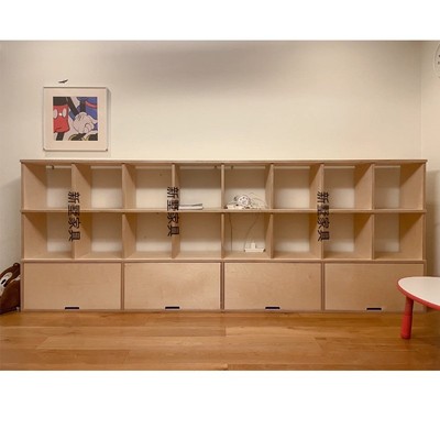 简约现代桦木海洋板书柜客厅储物柜餐边柜书架靠墙置物架收纳柜子