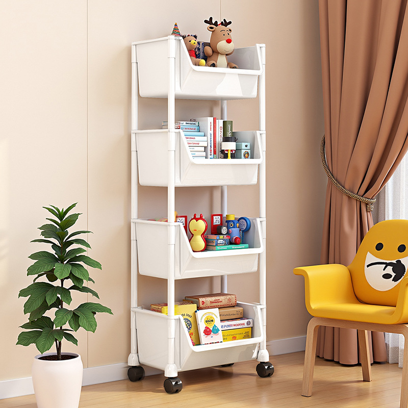 厨房置物架小推车客厅儿童玩具储物架书本收纳架可移动置物架