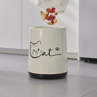 家用床边厨房垃圾桶高颜值卧室厕所简约大号无盖压圈卫生间收纳桶