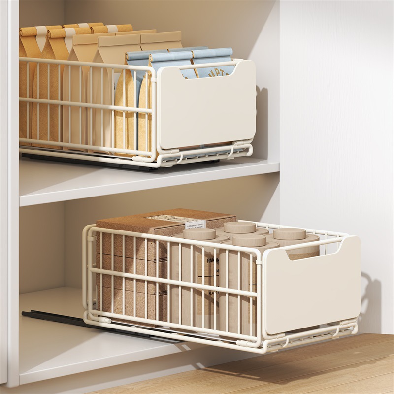 可折叠厨房下水槽置物架多功能收纳架锅具橱柜拉篮抽拉式分层架