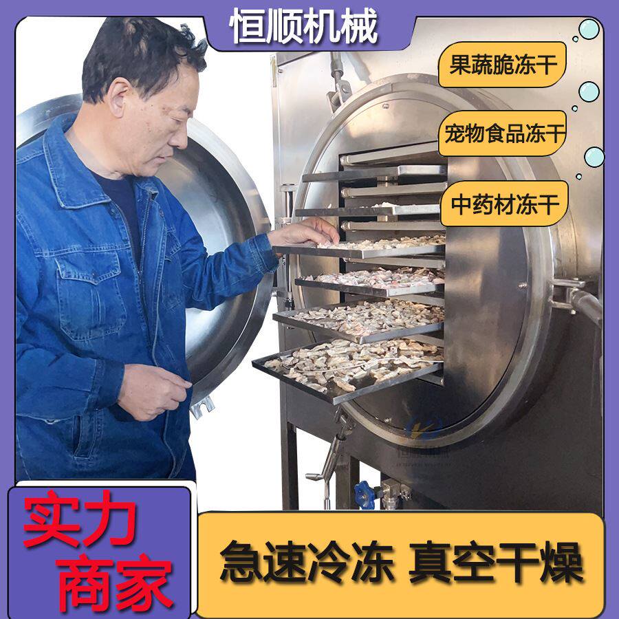 大型食品果蔬宠物粮冻干设备 虫草真空冻干机 海参生鱼片冻干机