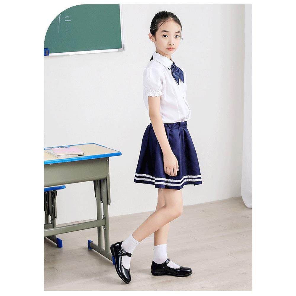 日系jk少女童校服礼仪公主鞋表演出初中生小学生黑色真皮软底皮鞋