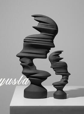 人物高级感摆件现代简约售楼部酒店玄关电视柜玄关柜软装饰品摆件