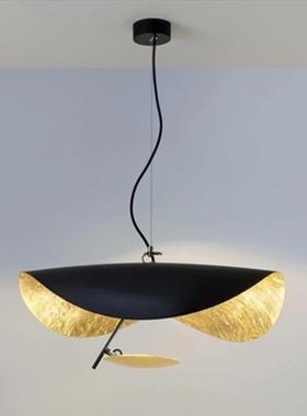 后现代简约五金艺术创意黑色内铂金吊灯客厅卧室样板房吧台装饰灯